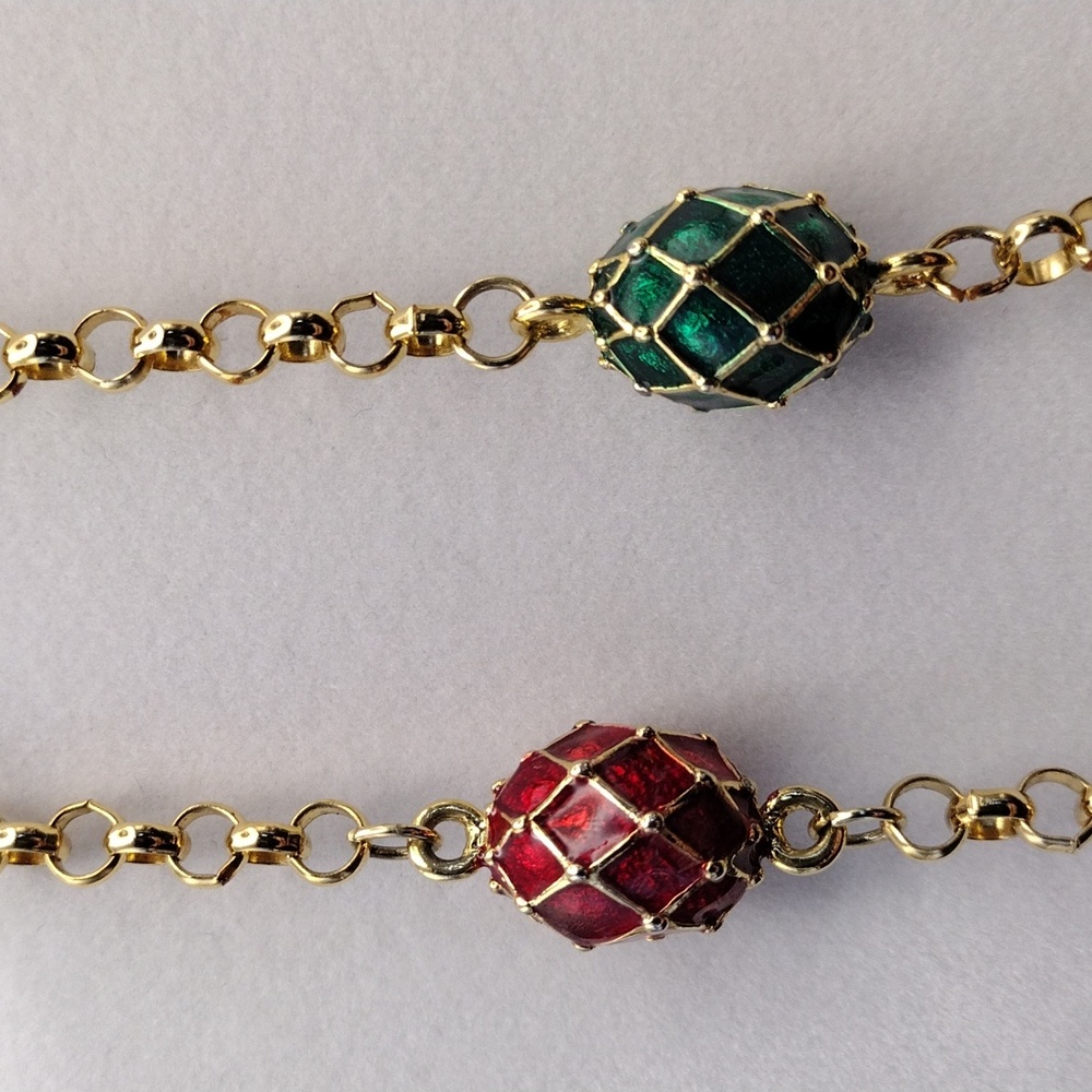 Joan Rivers Multicolor Enamel Egg Gold-Tone Necklace